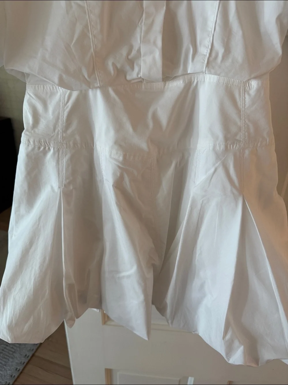 Jonathan Simkhai Effie White Bubble Mini Dress- NWT